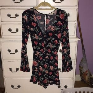 floral flowy romper